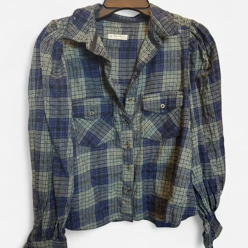 We The Free Plaid Button-Up Shirt
